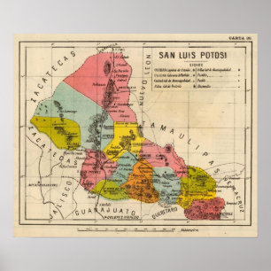 Poster San Luis Potosi, Mexique