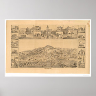 Poster San Rafael, carte panoramique de CA (1576A)