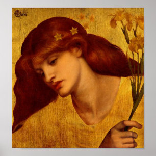 Poster Sancta Lilias 1874 par Rossetti
