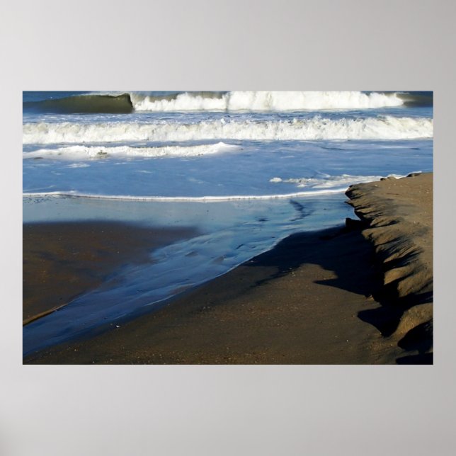 Poster Sandbridge Beach Wave (Devant)