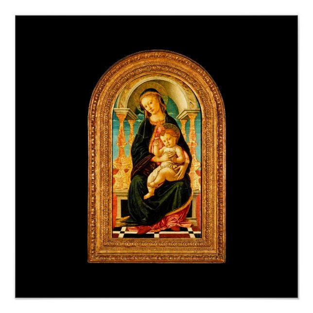 Poster Sandro Botticelli Madonna and Child c 1470 (Devant)