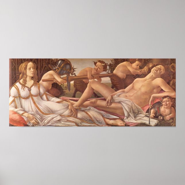 Poster Sandro Botticelli-Venus et Mars (Devant)