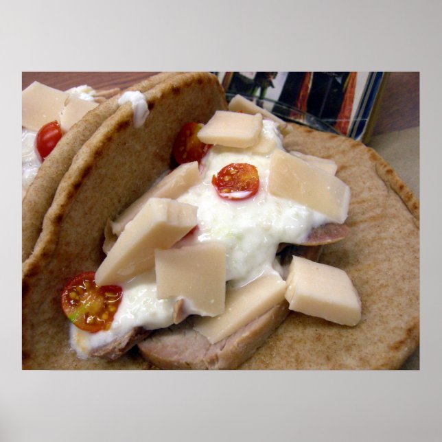 Poster sandwich au pain de porc (Devant)