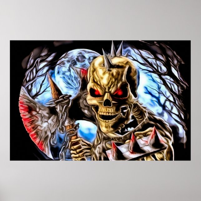 Poster sanglant de squelette (Devant)