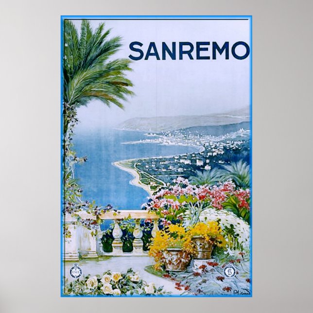 Poster Sanremo, Italy Print (with border) (Devant)