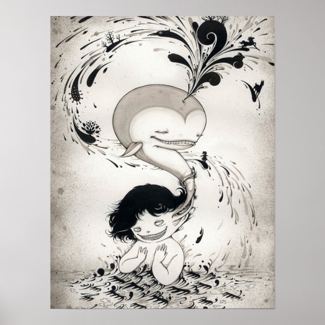 Poster "Sans baleine" Yan Wei | 闫 威 (Devant)