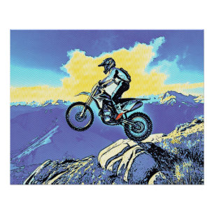 Poster Sans peur - Motocross Rider