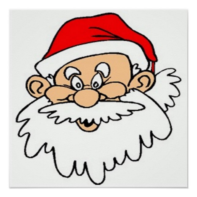 POSTER SANTA CLAUS FACE (Devant)