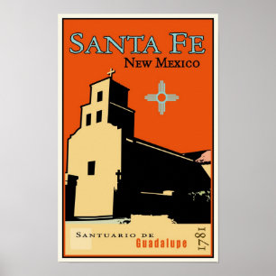 Poster Santa Fe, Nouveau Mexique, Etats-Unis