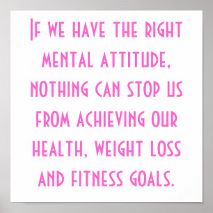 Poster Santé, perte de poids et objectifs de condition ph