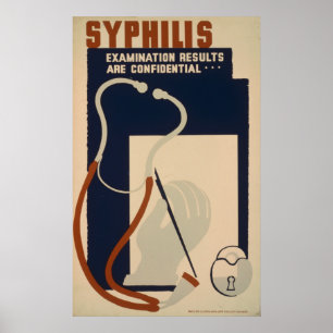 Poster santé Vintage WPA Syphilis