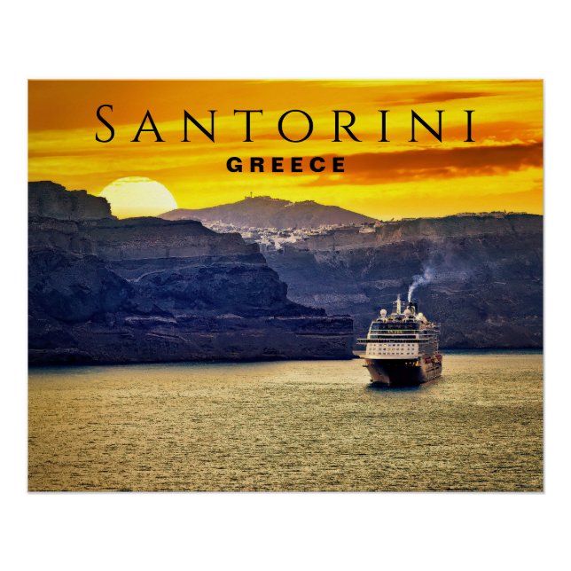 Poster Santorin, Grèce (Devant)