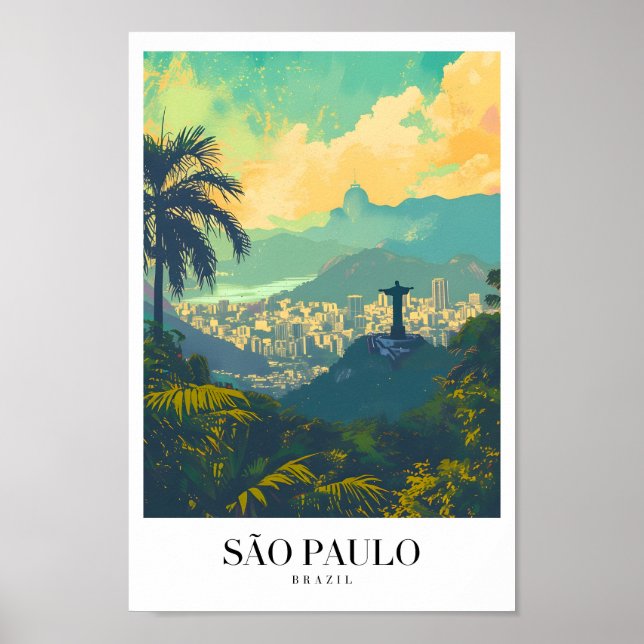 Poster Sao Paulo Vintage Voyage (Devant)