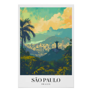 Poster Sao Paulo Vintage Voyage