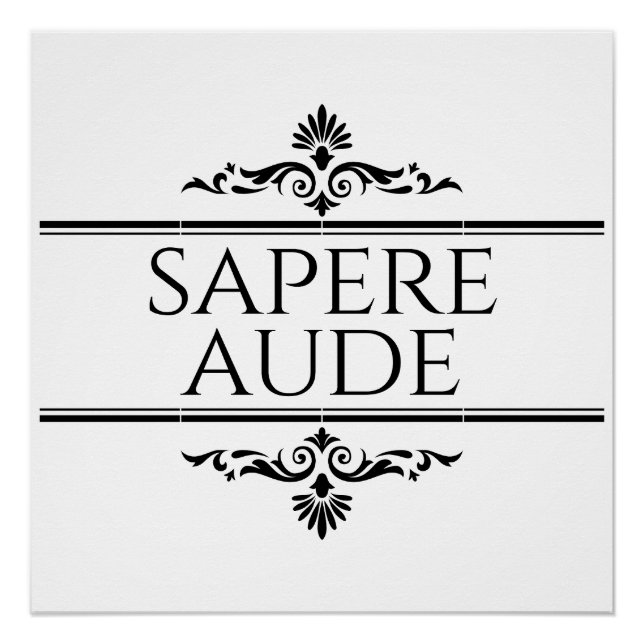 Poster Sapere Aude (Devant)