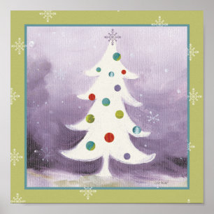 Poster Sapin de Noël blanc