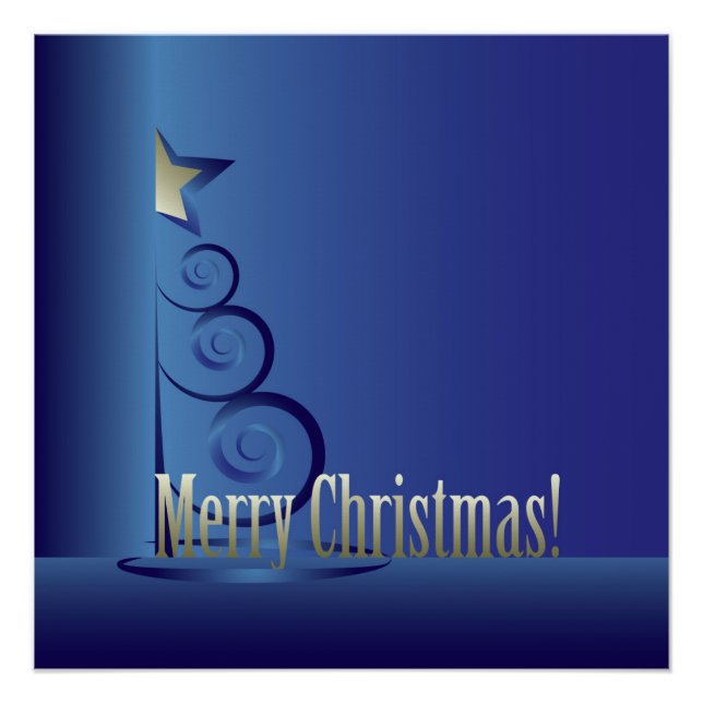 Poster Sapphire sapin de Noël (Devant)
