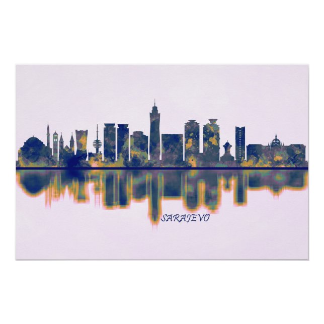 Poster Sarajevo Skyline (Devant)