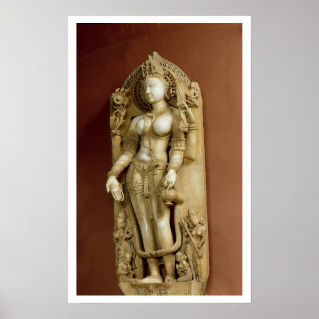 Poster Sarasvati, déesse de l'apprentissage, Pallu, Rajas (Devant)