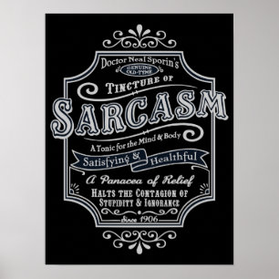 Poster Sarcasme de l'ancien temps