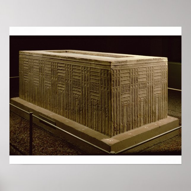 Poster Sarcophage d'Abu Roach (calcaire) (voir aussi 3 (Devant)