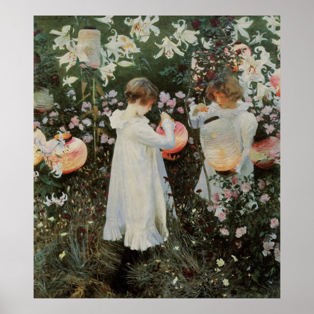 Poster Sargent Carnation Lily Lily Rose (Devant)
