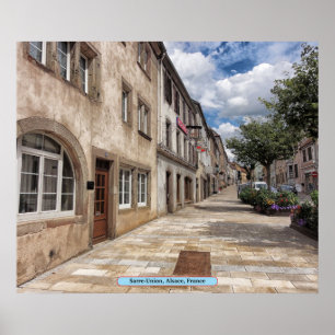 Poster Sarre-Union, Alsace, France
