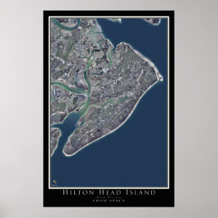 Poster satellite Hilton Head Island Caroline du Su