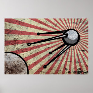 Poster Satellite rétro