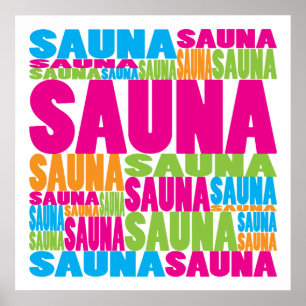 Poster Sauna coloré