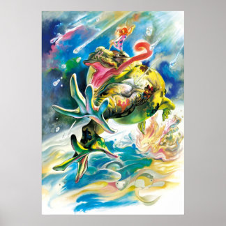 Poster Sauter par la pluie