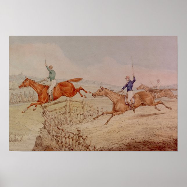 Poster Sauter une clôture (Devant)