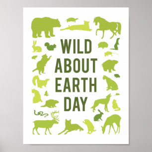 Poster Sauvage au sujet de l'affiche de jour de la terre
