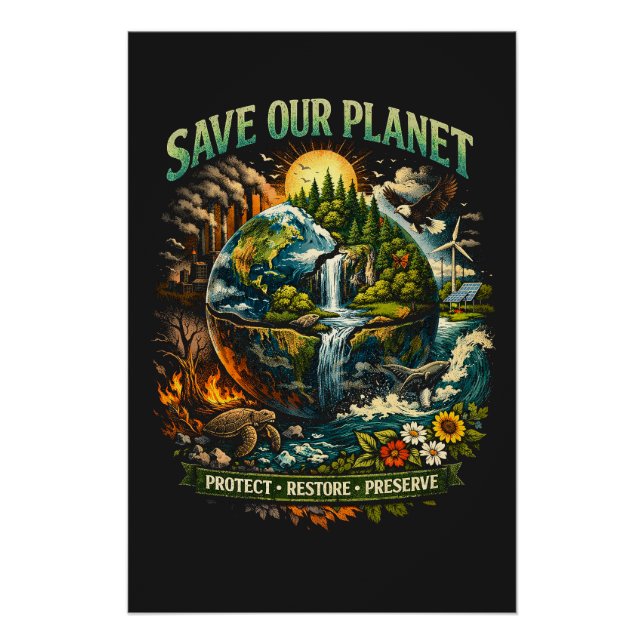 Poster Sauver notre planète (Devant)