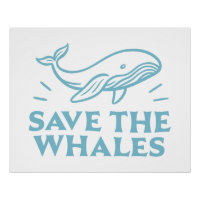 Sauvez les baleines jolie esthétique rétro