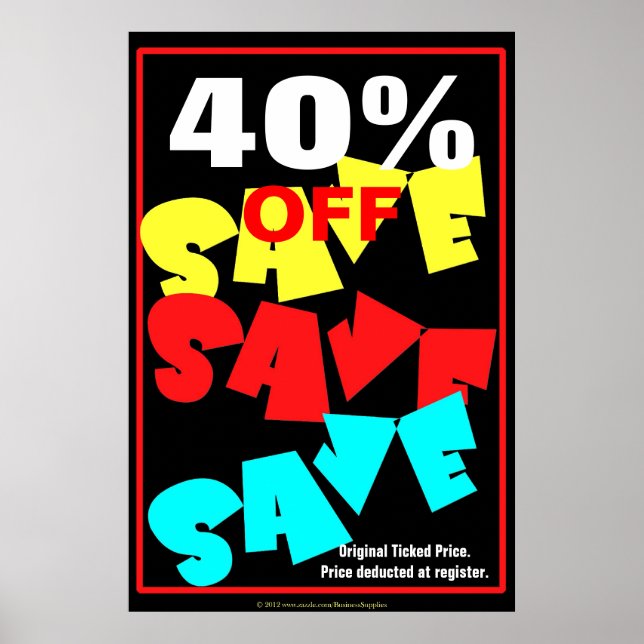 Poster Save Save Save Business Sign/poster template (Devant)