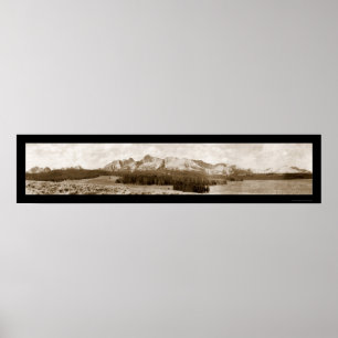 Poster Sawtooth Mountains Stanley ID Photo 1936