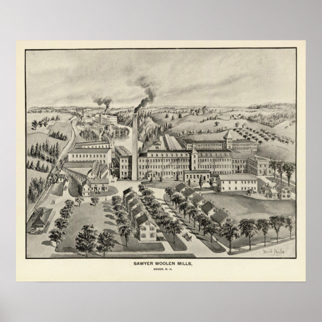 Poster Sawyer Woolen Mills (Devant)