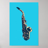 Poster saxophone