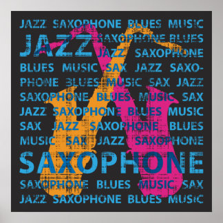 Poster Saxophone de jazz
