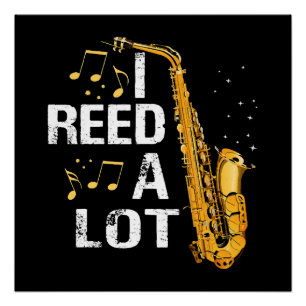 Poster Saxophone drôle