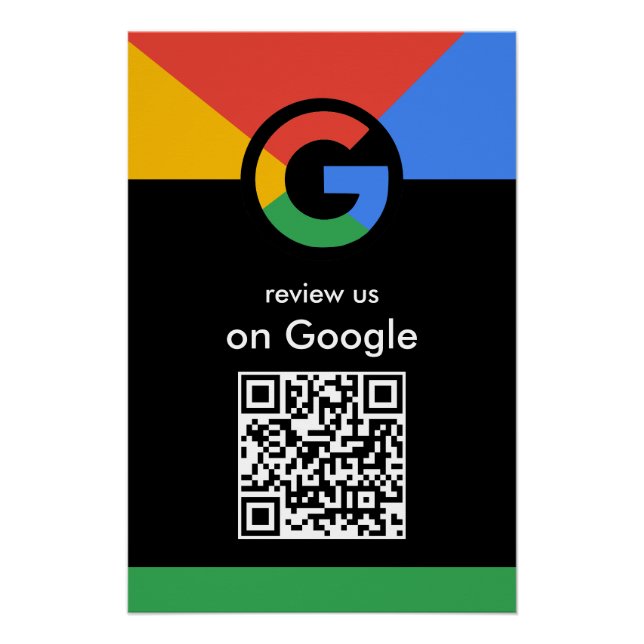 Poster Scan Professionnel pour Examiner le Code QR Google (Devant)