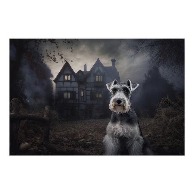 Poster Scandale d'Halloween Schnauzer Miniature (Devant)
