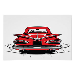 Poster Scarlet Vintage Arrière Pop Art Drive