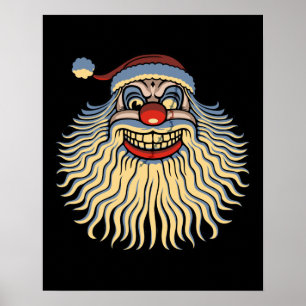 Poster Scary Père Noël Clown