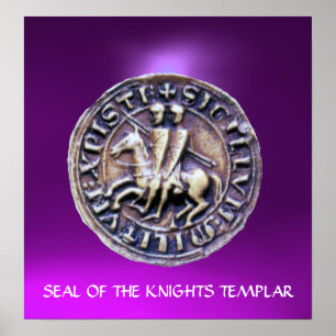 Poster SCEAU DES CHEVALIERS TEMPLAR gem violet