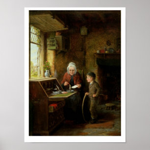 Poster Scellant une lettre, 1890 (huile sur le panneau)