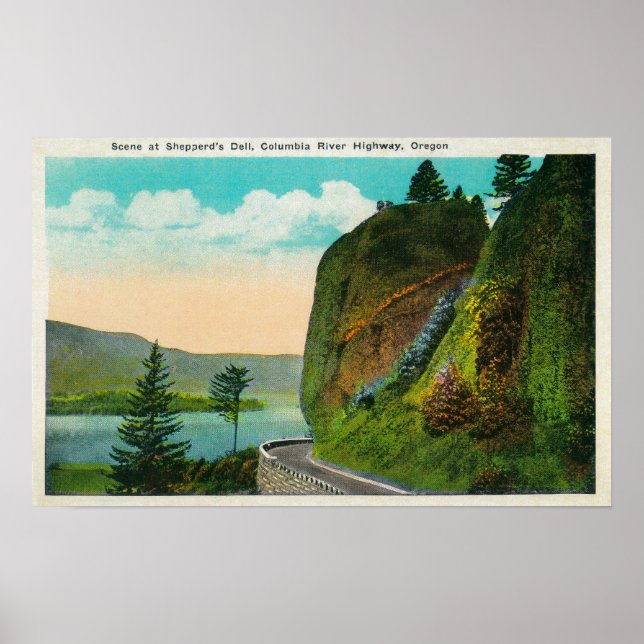 Poster Scène chez Shepberd's Dell sur Columbia River (Devant)