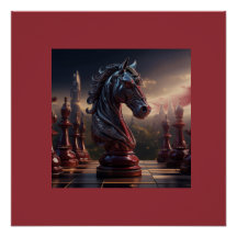 Scène de jeu d'échecs fantastique - Cavalier