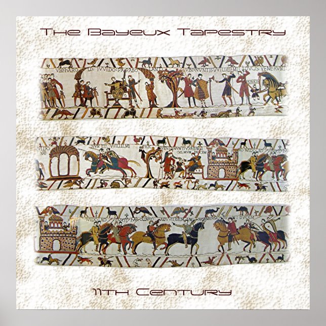 Poster Scène de la Tapisserie de Bayeux (Devant)